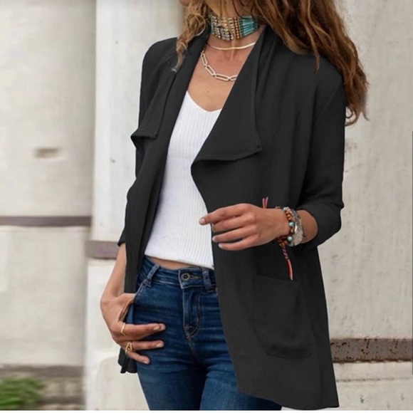 NWT- Epic Threads Open Front Black Cardigan - Picture 2 of 8